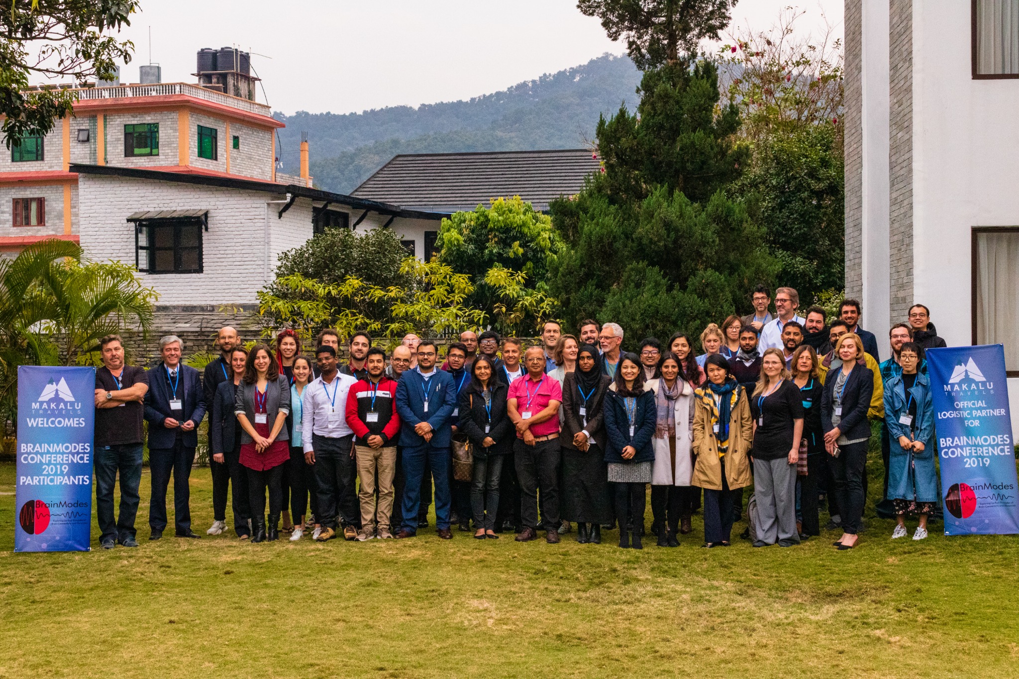 BrainModes 2019 group photo in Pokhara, Nepal