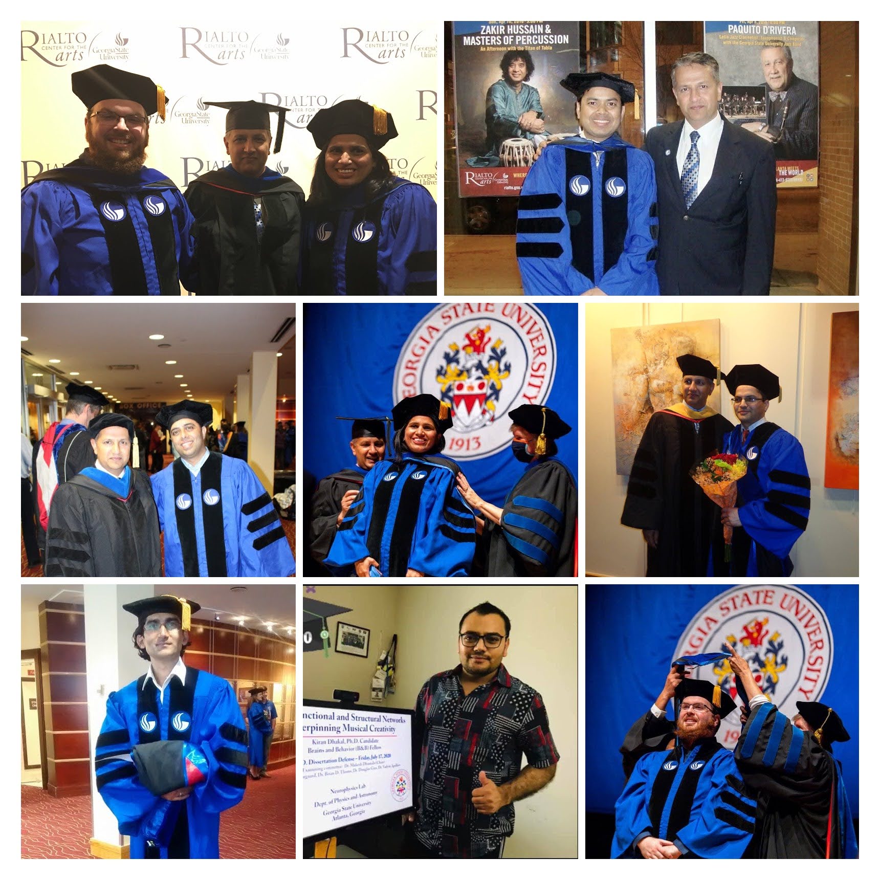 Collage of graduation and student milestone photos